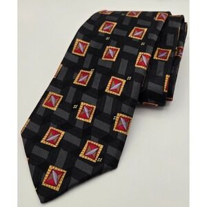 Robert Talbott Best Of Class Nordstrom Silk Neck Tie Mens Black Geometric Luxury